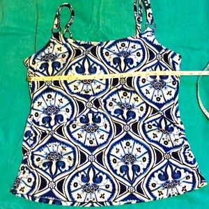 Print tankini top, size XL